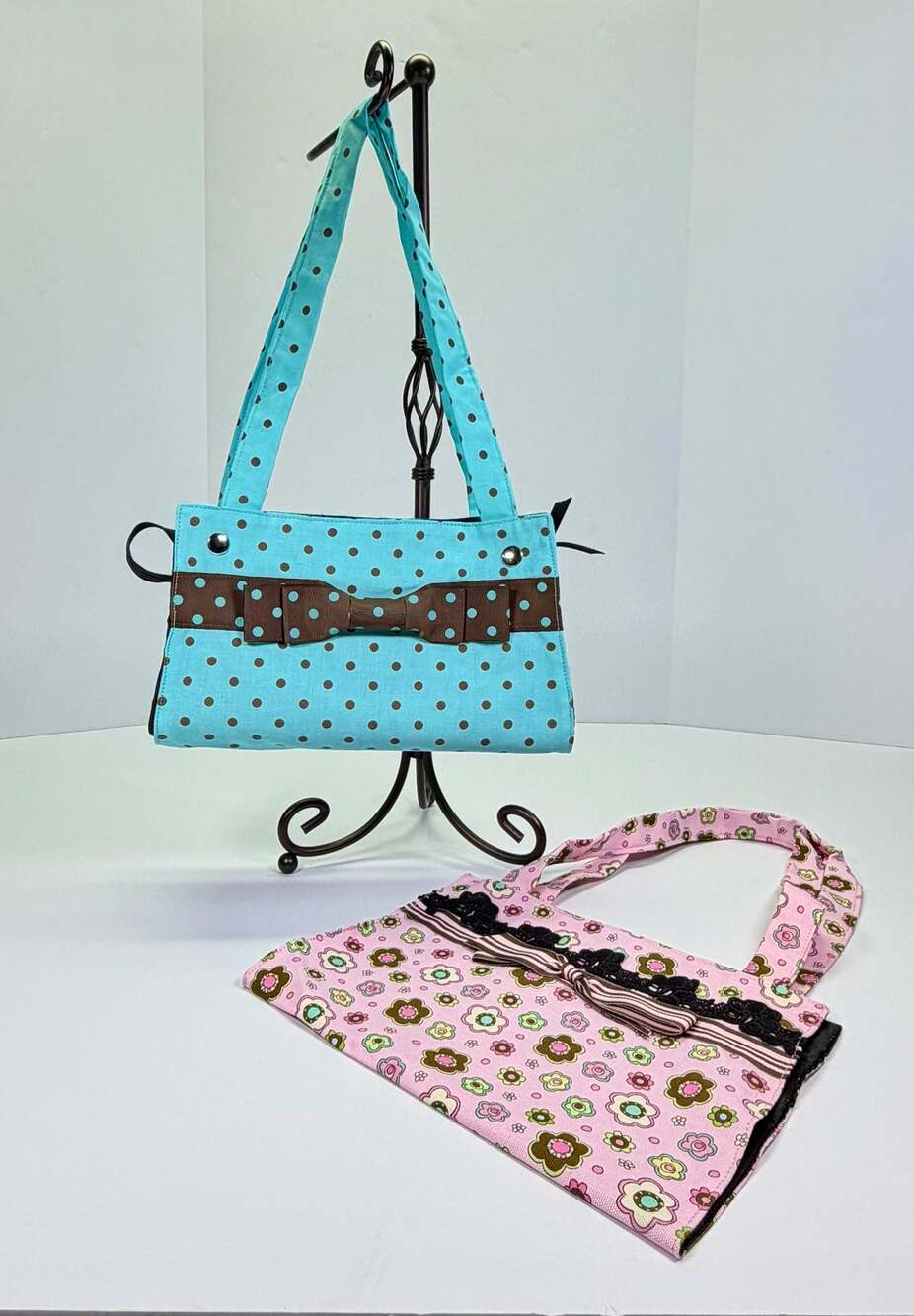 Moody Bag Interchangeable Fabric‎ Purse with Quilted Base Handmade